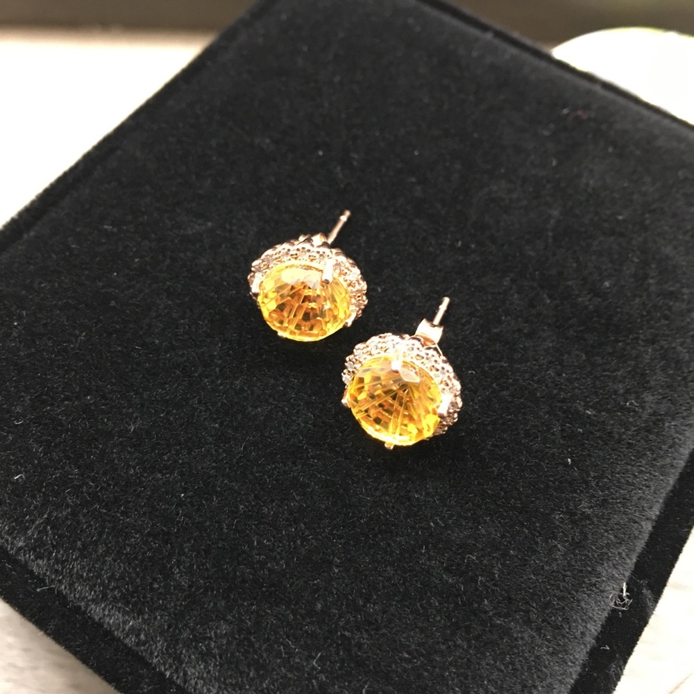 Certified Natural Citrine Solid Silver 4 Piece Set - Picture 8 of 16